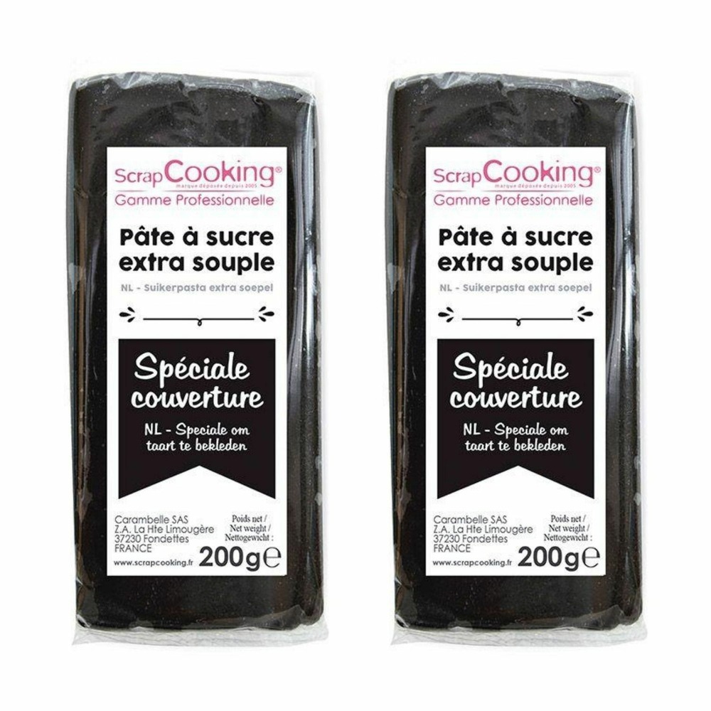 Pâte à sucre de couverture noire 400 g
