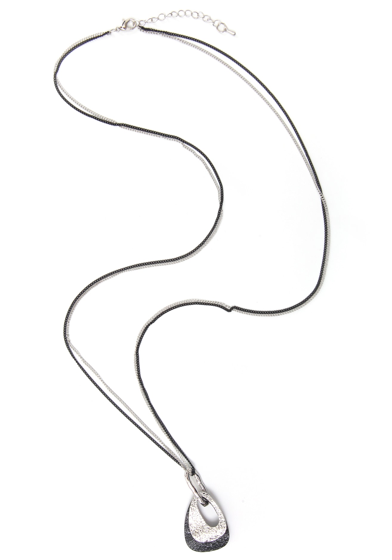 Firetti Lange Kette »Halsschmuck schwarz weiss Optik«