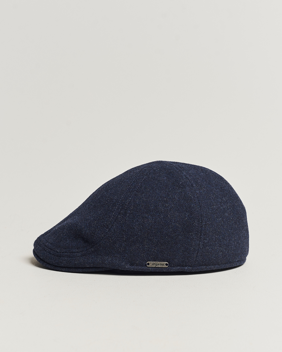 Wigéns Pub Cap Melton Wool Blue Melange