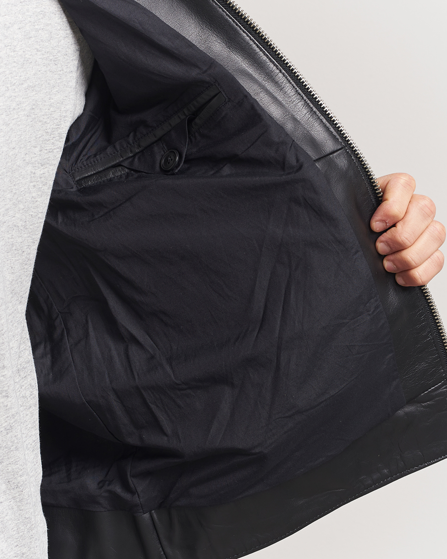 Nudie Jeans Eddy Rider Leather Jacket Black