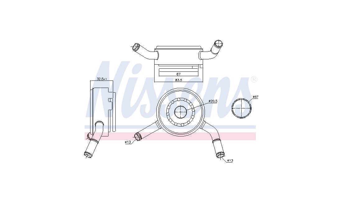 Oliekøler, motor