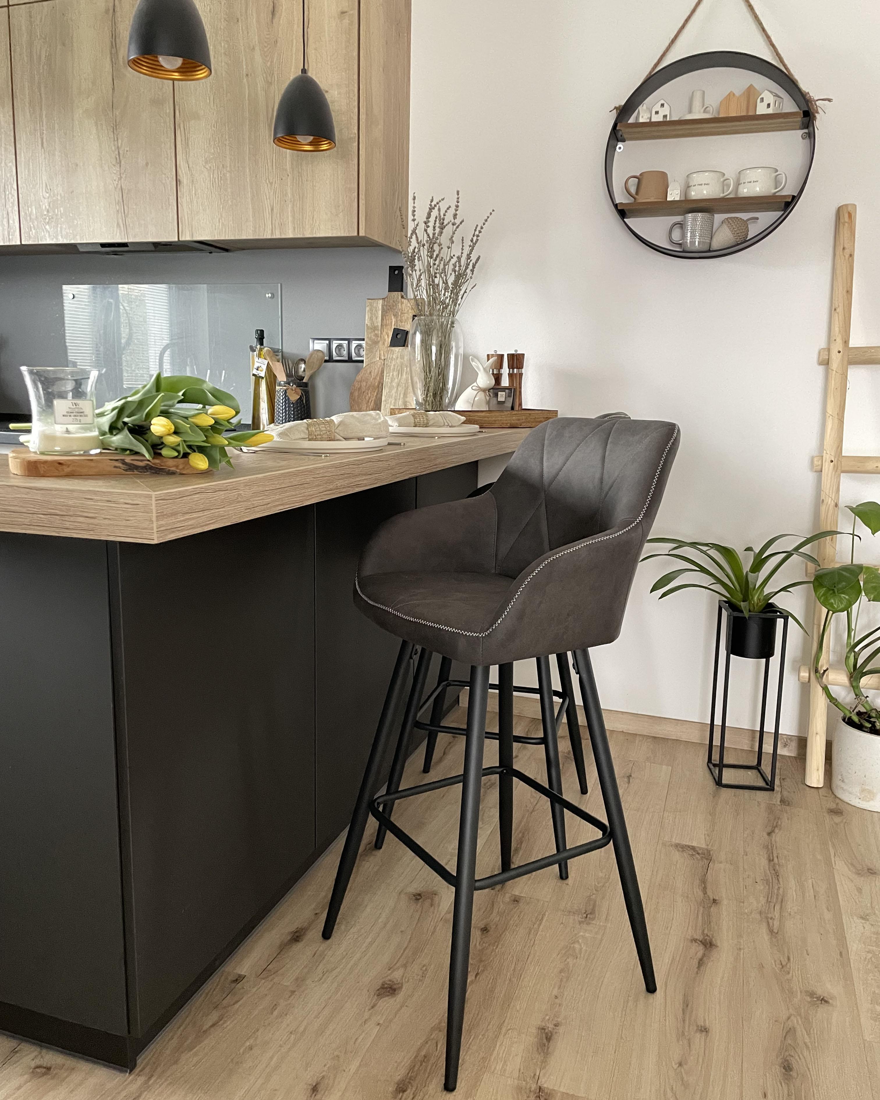 Set van 2 barstoelen DARIEN Grijs