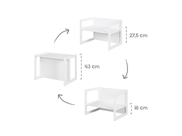 Kindertafel met stoel Montessori 3-in-1