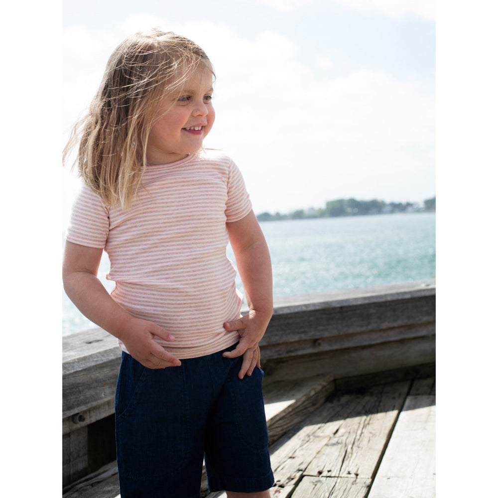 Køb Serendipity Coral/Offwhite T-Shirt Stripe