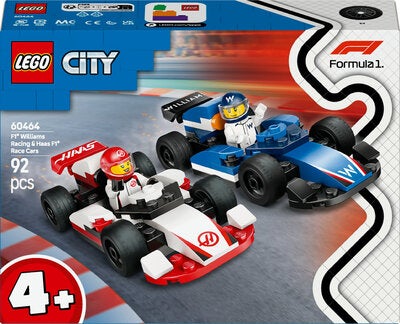 LEGO City 60464 F1 Williams Racing og Haas F1 racerbiler