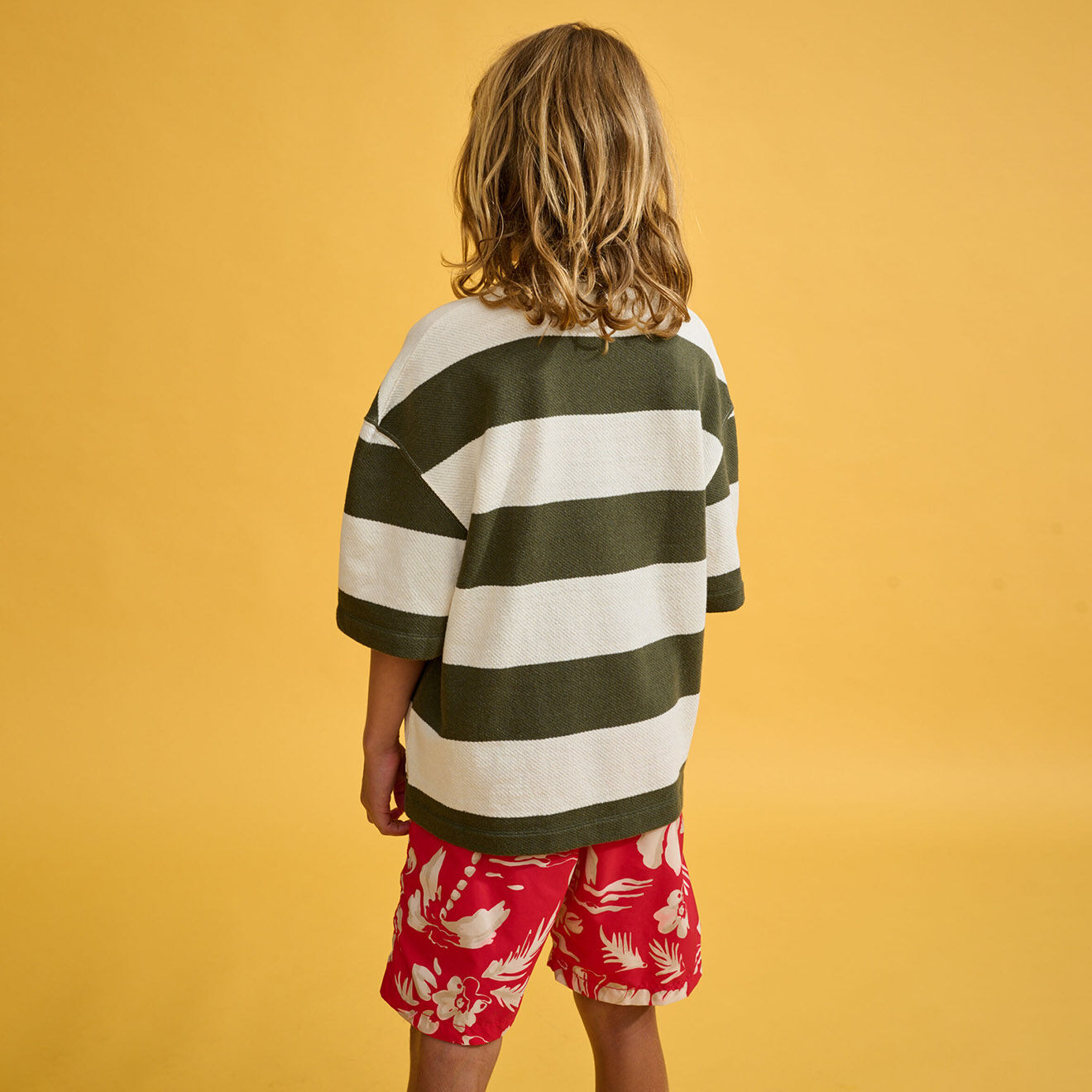 Bellerose T-Shirt Sine rayé blanc/vert
