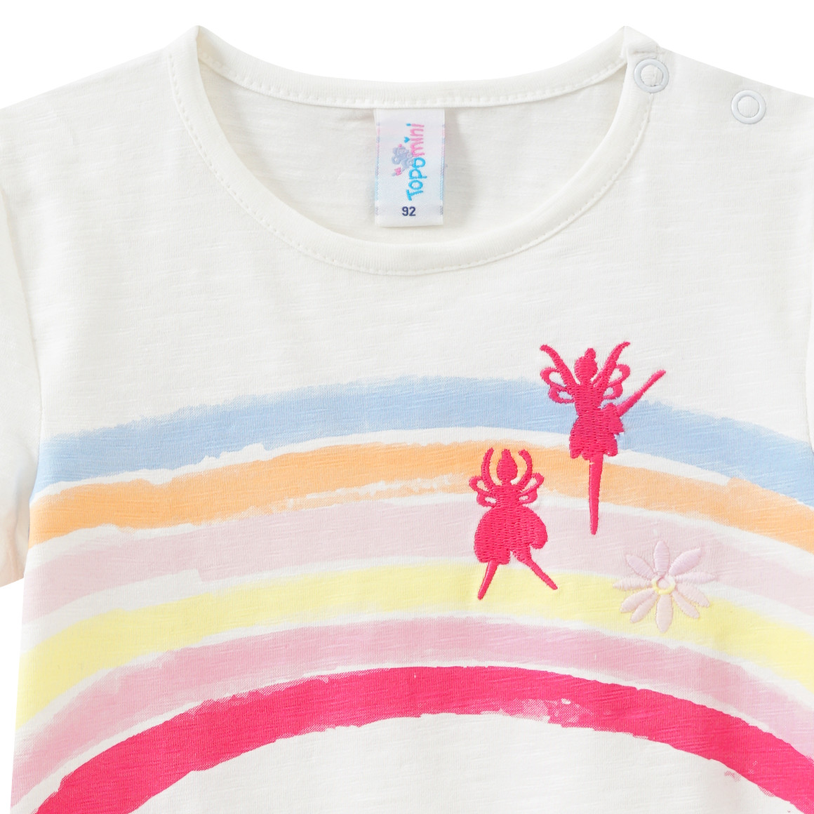 Topomini Baby T-Shirt mit Bio-Baumwolle cremeweiss