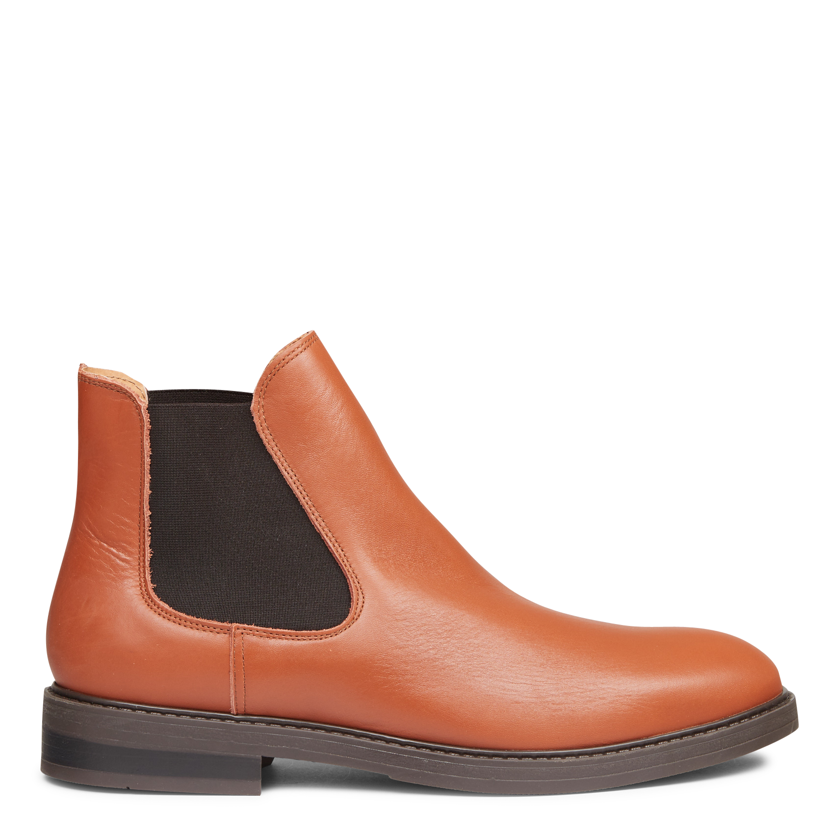 BLAKE - Chelsea boots élastiqués en cuir | Marron