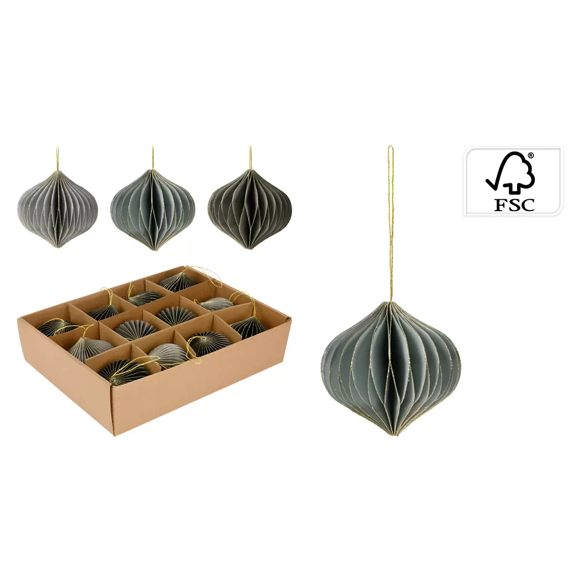 Zwiebel-Hängedeko Onion-Hanging grau,anthrazit,schwarz