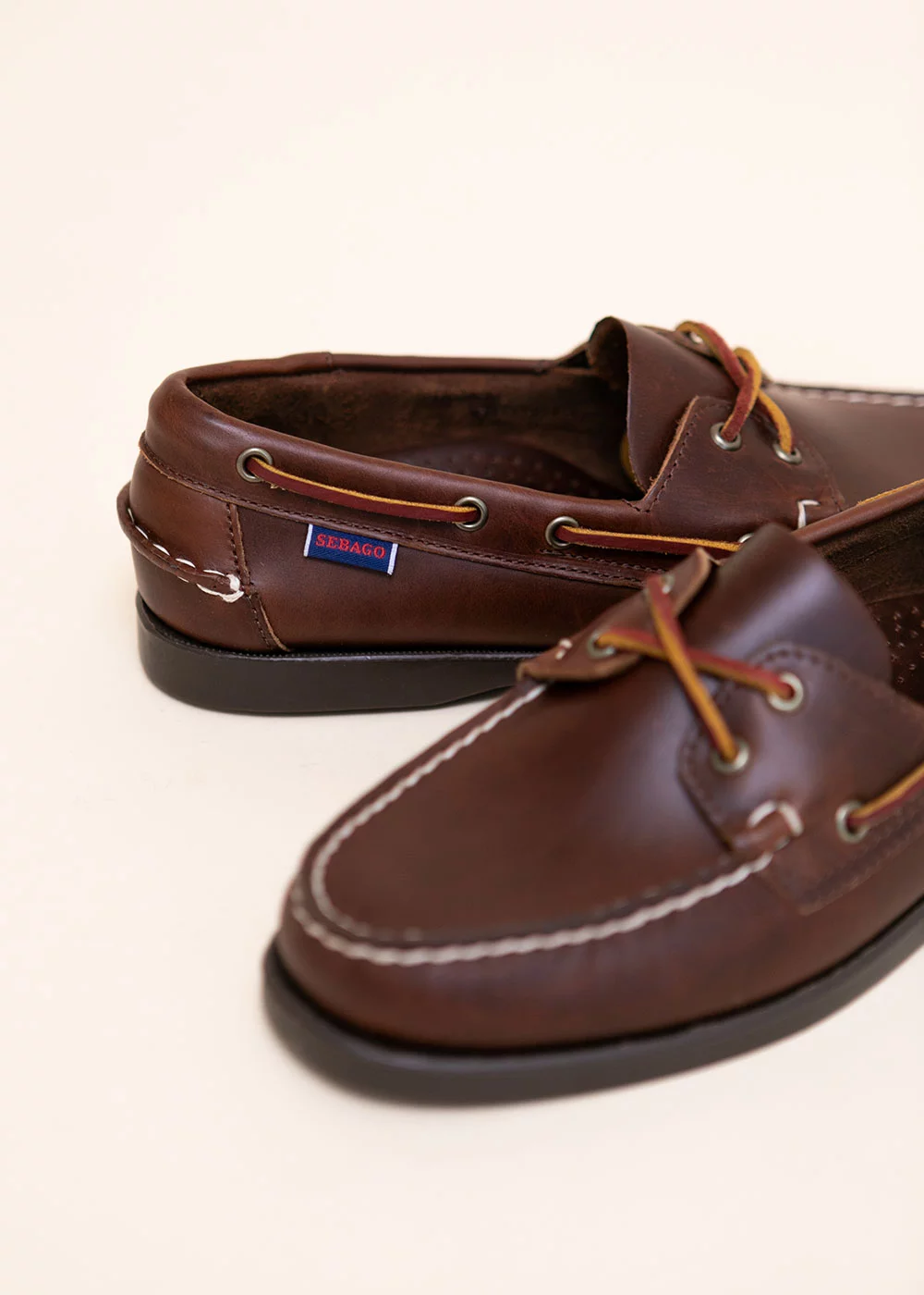 DOCKSIDE PORTLAND CUIR MARRON SEMELLE MIEL