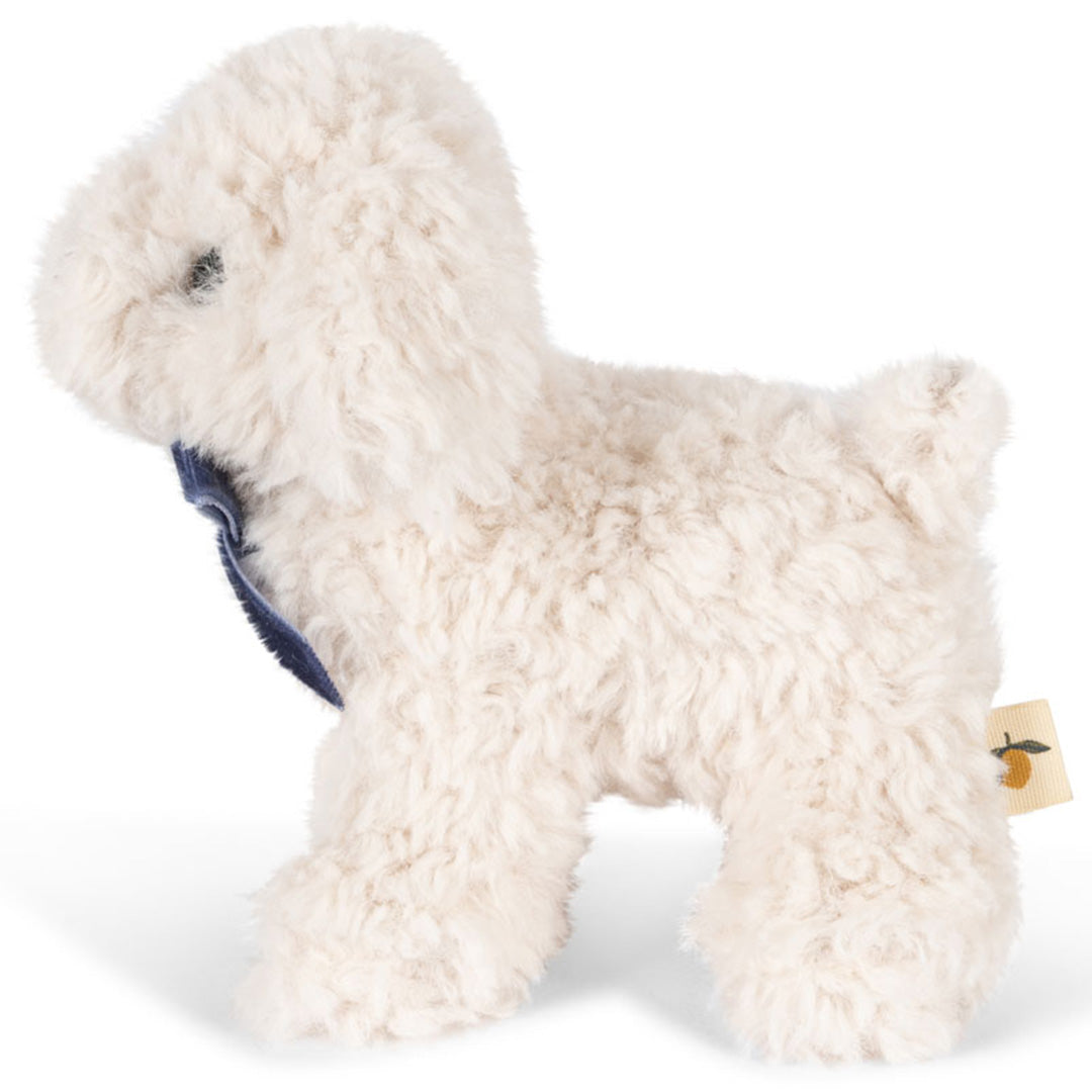 konges sløjd knuffelhond - white - 12 cm
