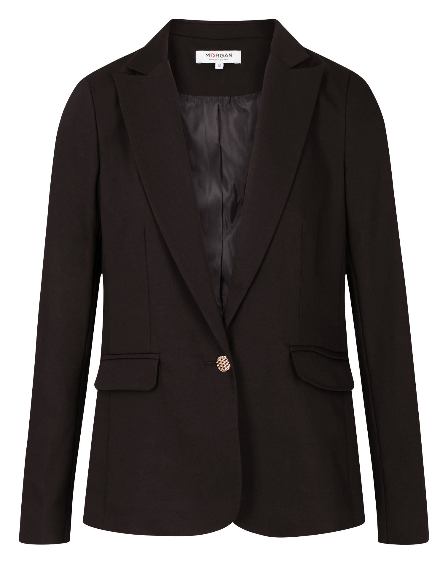 VLIME.F - Veste tailleur droite boutonnée | Noir