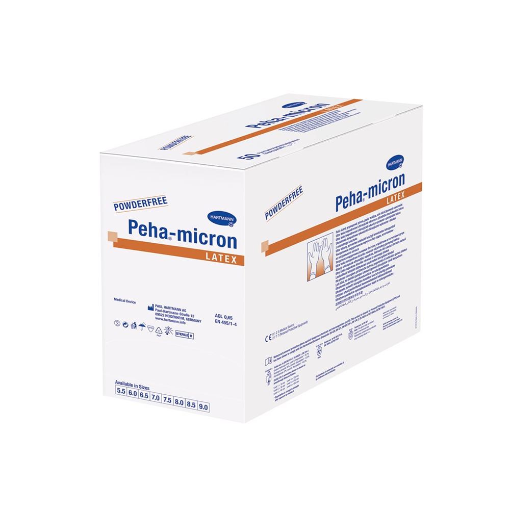 Peha latex Gr8 puderfrei steril 100 Stk