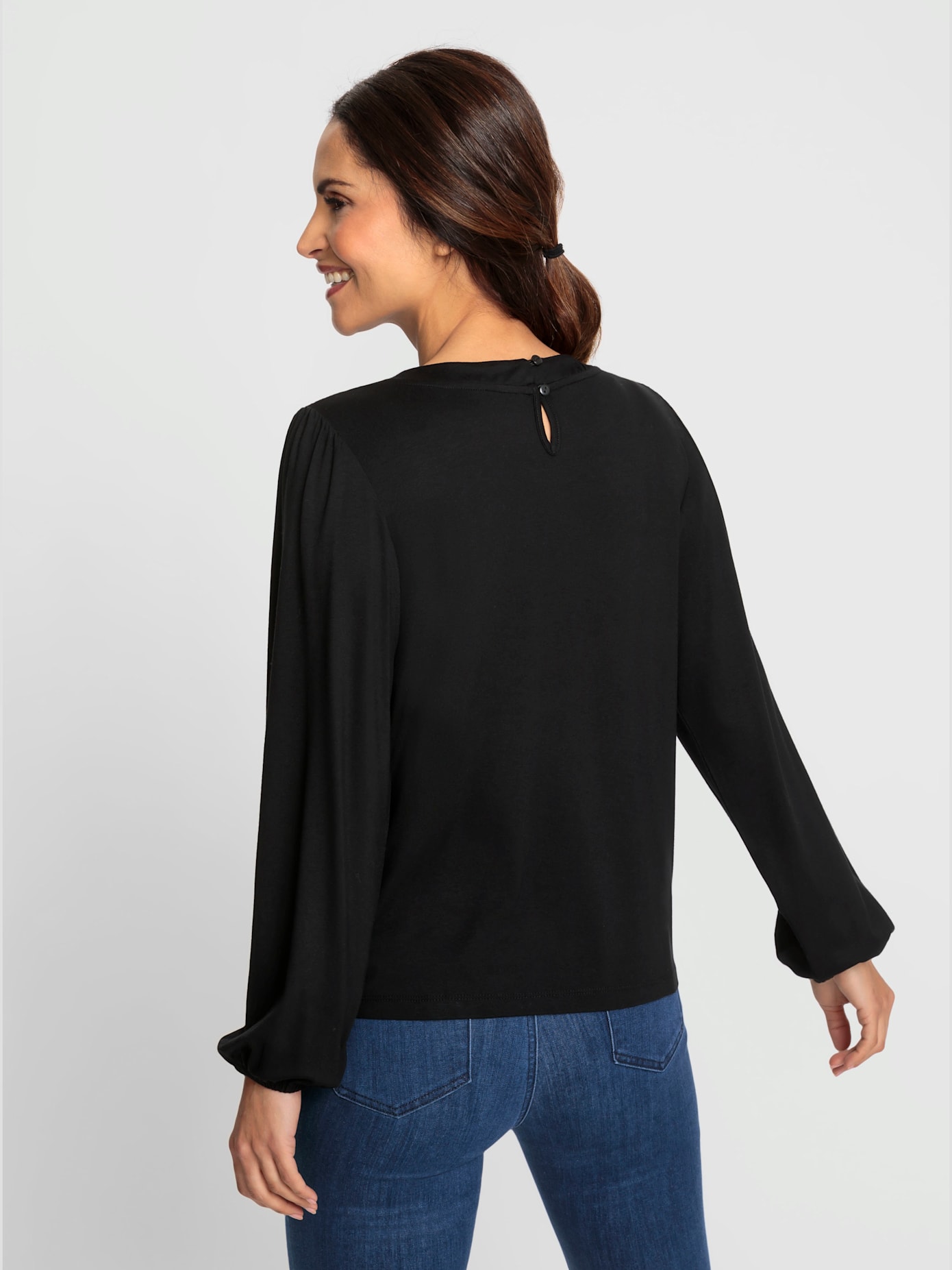 T-shirt empiècement en dentelle