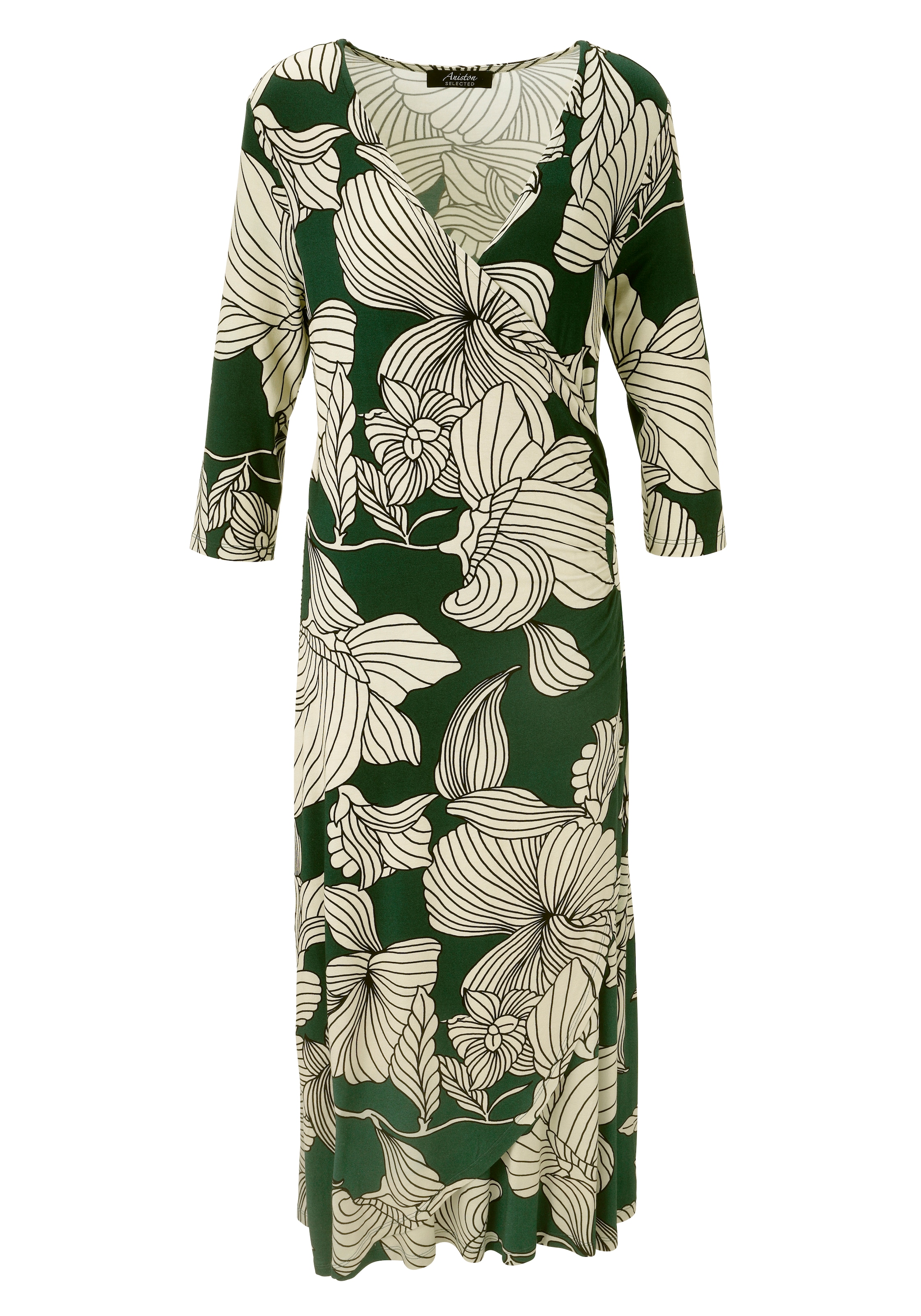 Aniston SELECTED Jerseykleid mit V-Ausschnitt in Wickel-Optik - NEUE KOLLEKTION