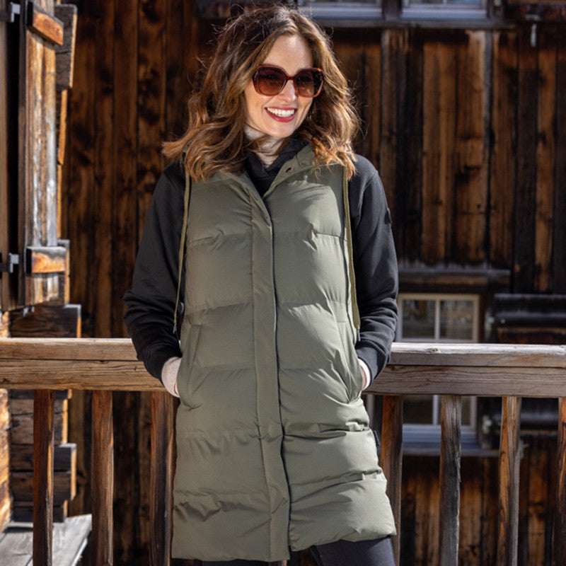 Frauen Thermo Gilet lang Petra tea leaf
