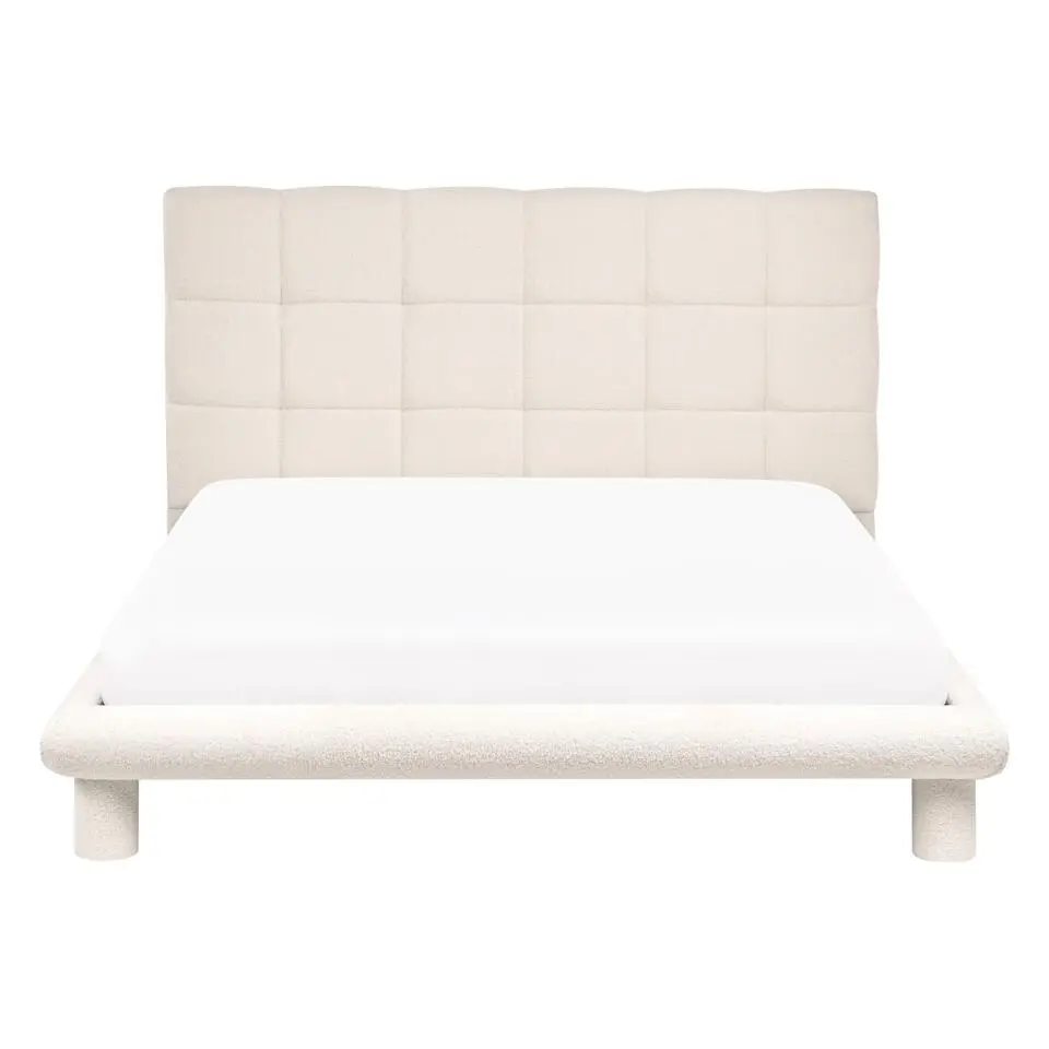 CRESSAT - Tweepersoonsbed - Off-white - 140 x 200 cm - Bouclé