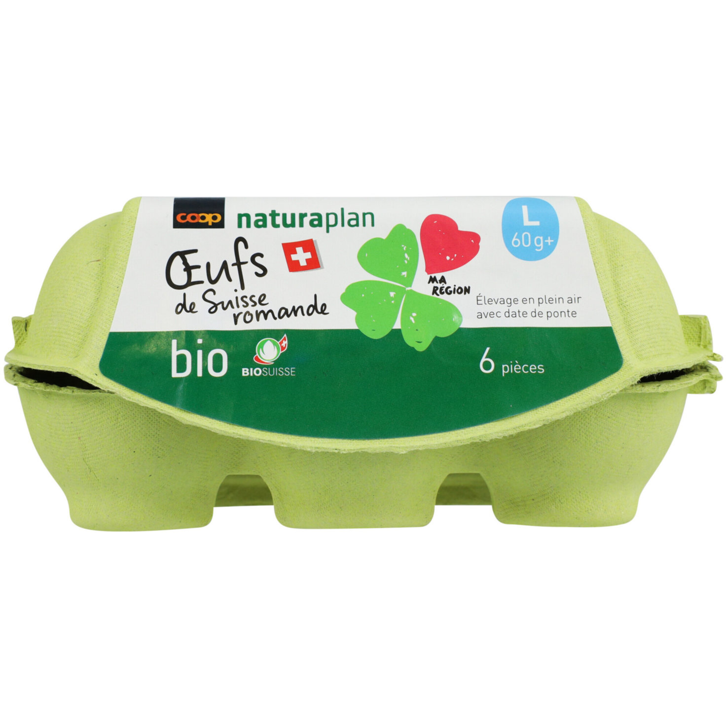Bio Regio oeufs Suisse Romandie6er 60g