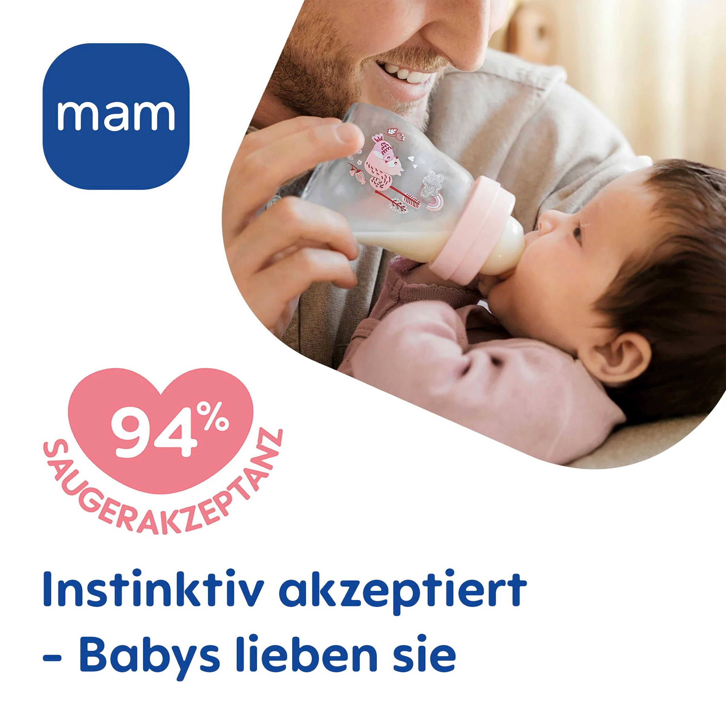 MAM 4-tlg. Feel Good Flaschen Set, Glas, ab 0M beige