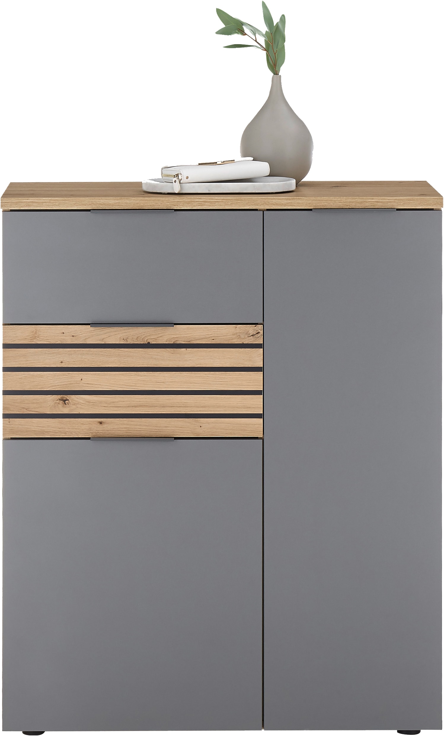 HBZ Garderoben-Set »5-tlg. Eiche Stripes Optik Flurgarderobe Stellmass BxHxT 260x197x38 cm« 5 Stk. tlg.