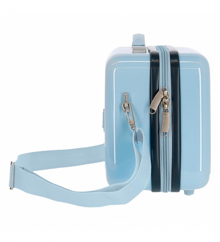 Bolsa Joumma Neceser ABS Enjoy Minnie Heart Adaptável Azul - 29x21x15cm -