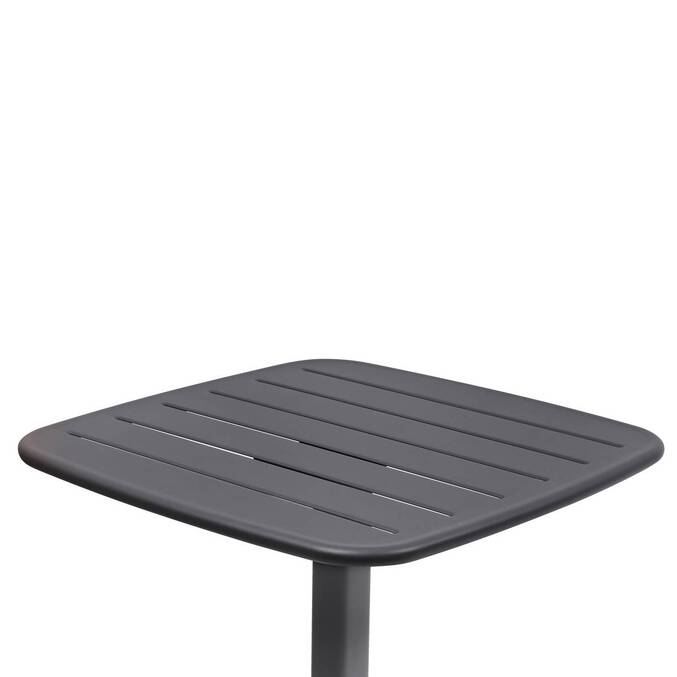 Table haute de jardin carrée ALEGORIA Graphite