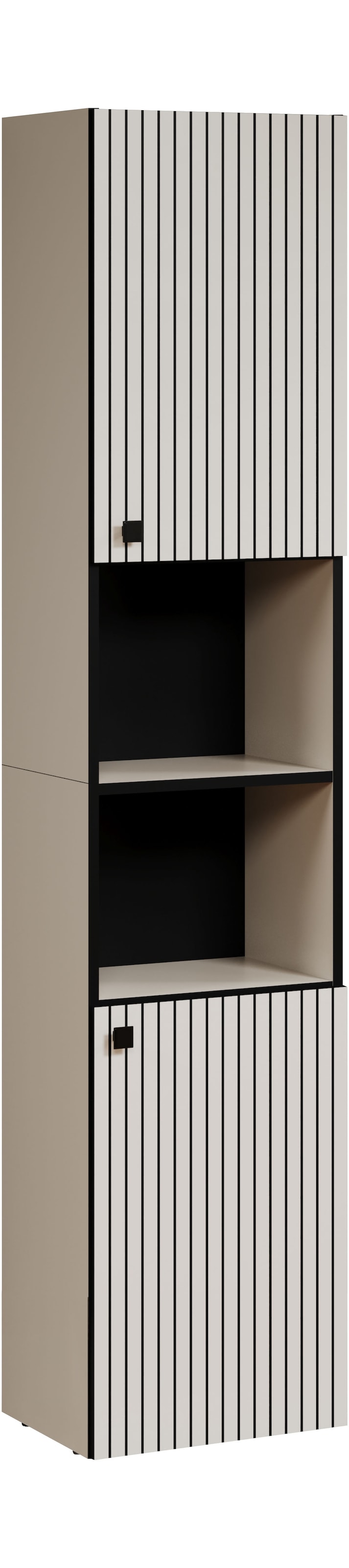 welltime Hochschrank »Amrum« Badezimmerschrank mit und ohne Schublade - (B/T/H) 40-70/31/186 cm