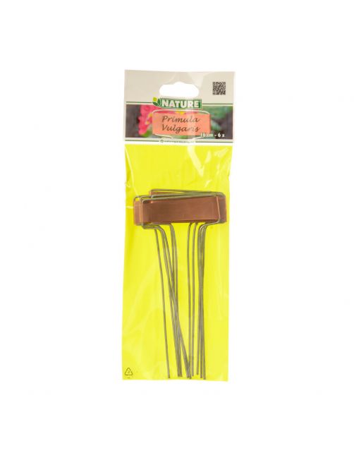 Nature Plaatetiketten Koper - Kweekbenodigdheden - 0.2x6.5x16 cm Koper 6 stuks