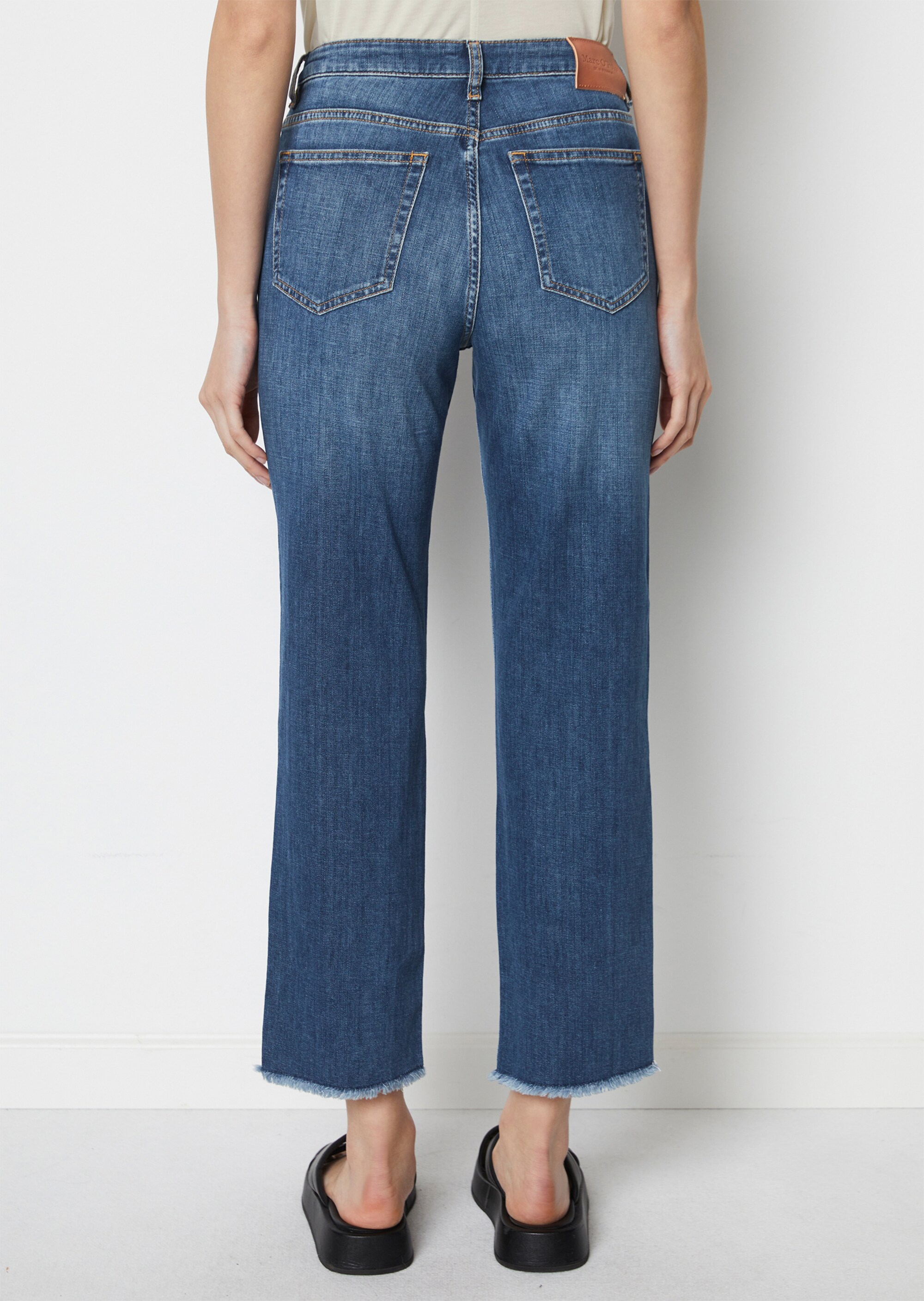 Straight Leg Jeans high waistaus Cashmere Touch Denim