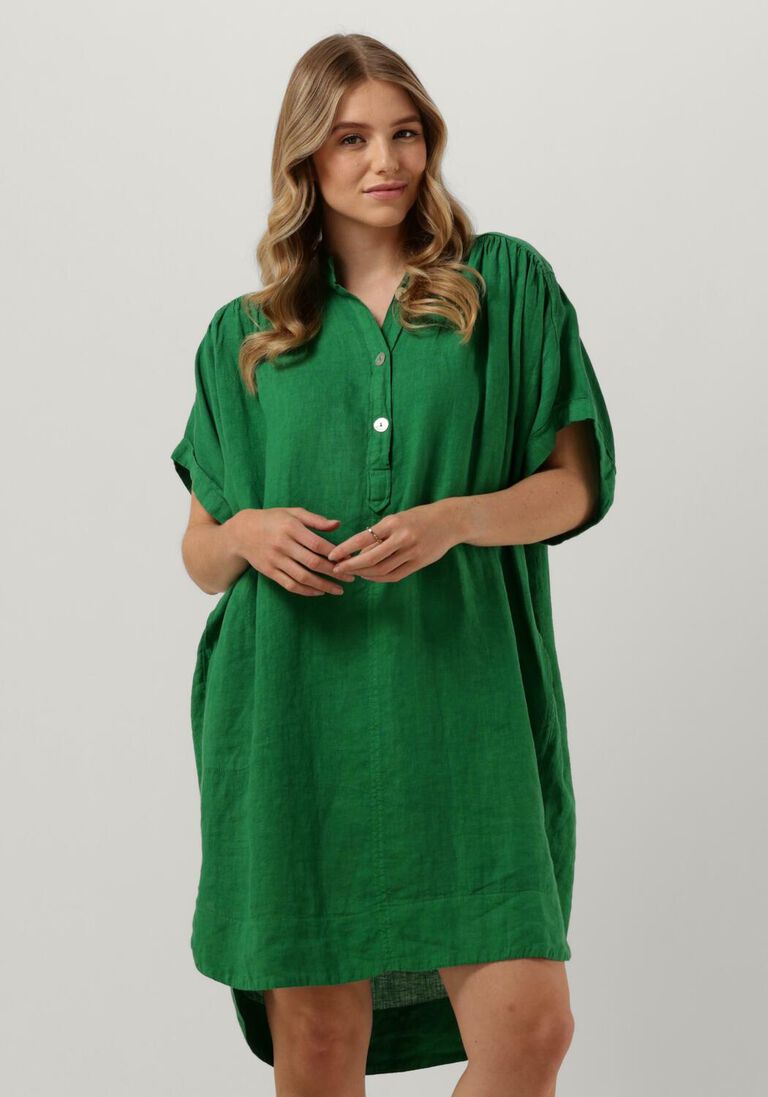BY-BAR groene by-bar mini jurk amber linen dress