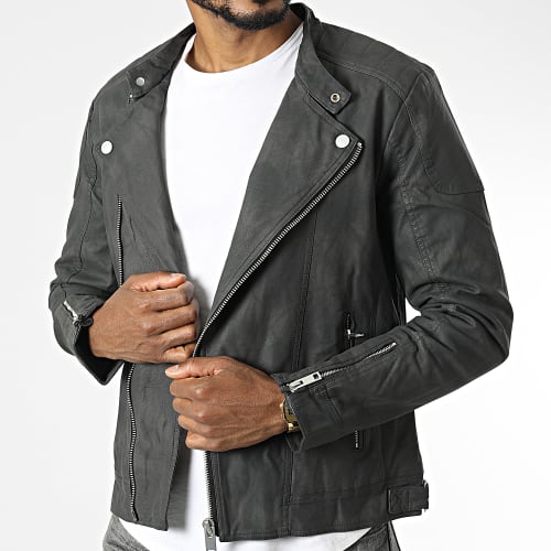 Veste Biker 79715 Gris Anthracite