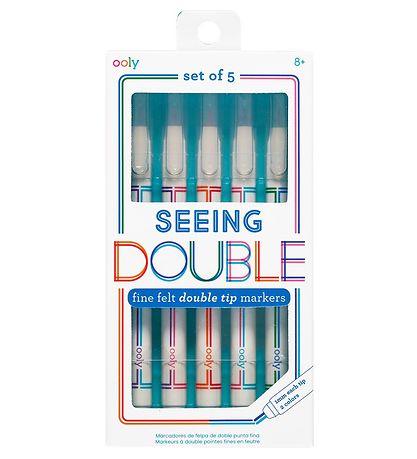 Ooly Tuschestifte - 5 St.. - Seeing Double Fine Double Tip Marke