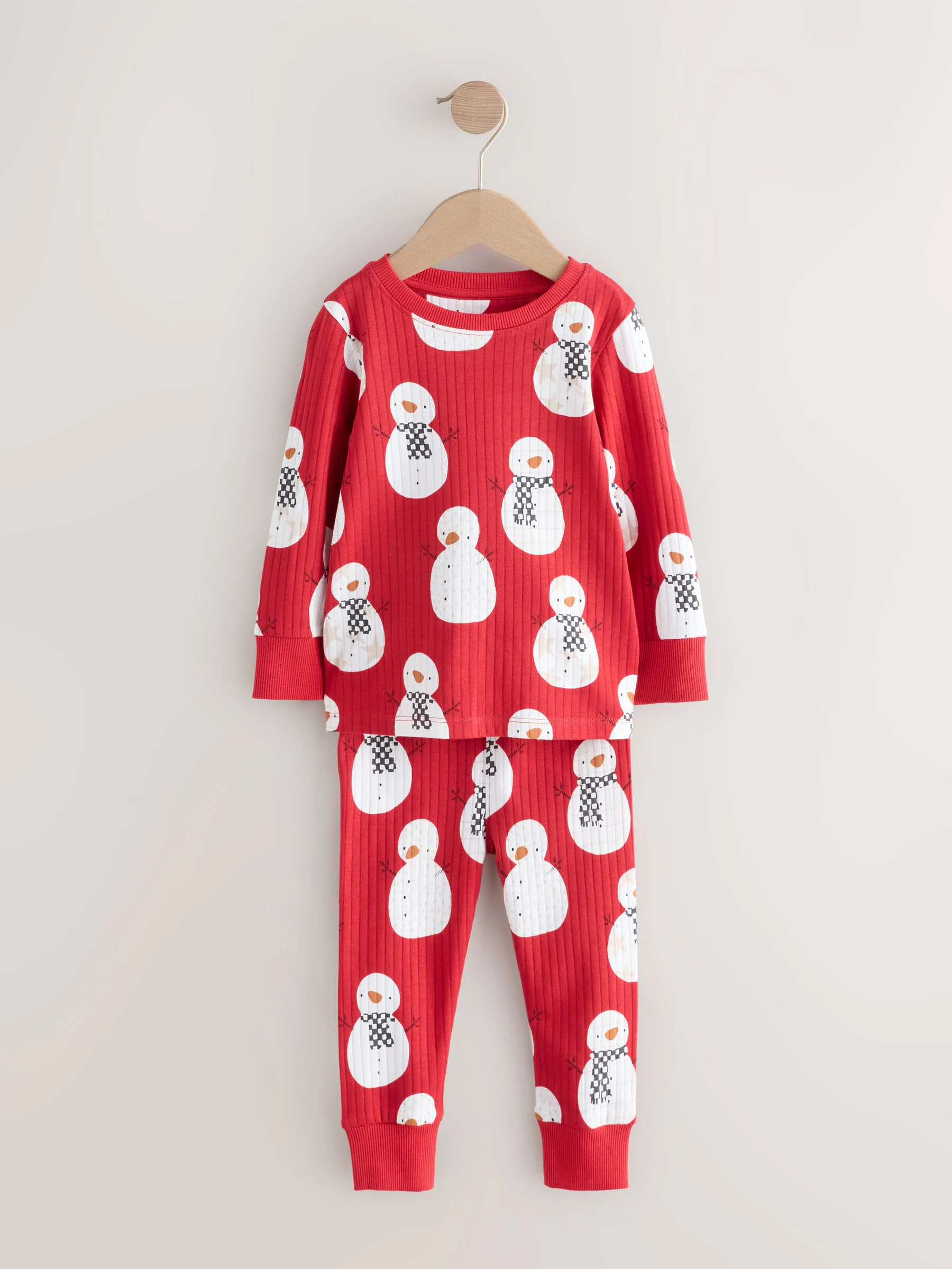 Rood - Set van 3 knusse Kerstmis Pyjama's (9mnd-10jr)