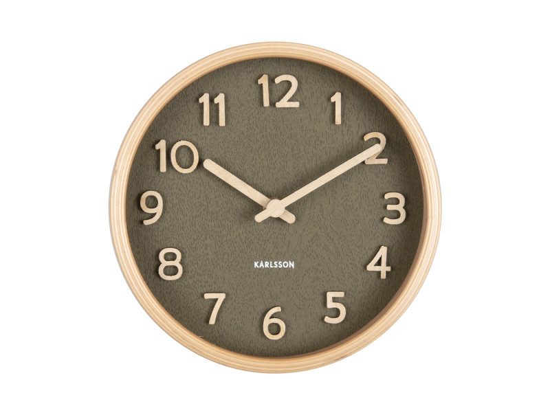 Table Clock Pure Wood Grain KA5875BK Black