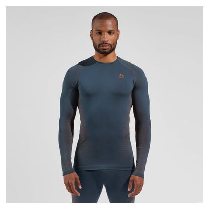 T-SHirt Technique Odlo Performance Warm Bleu