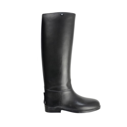 Botas de montaria altas e impermeáveis para adultos, pretas.