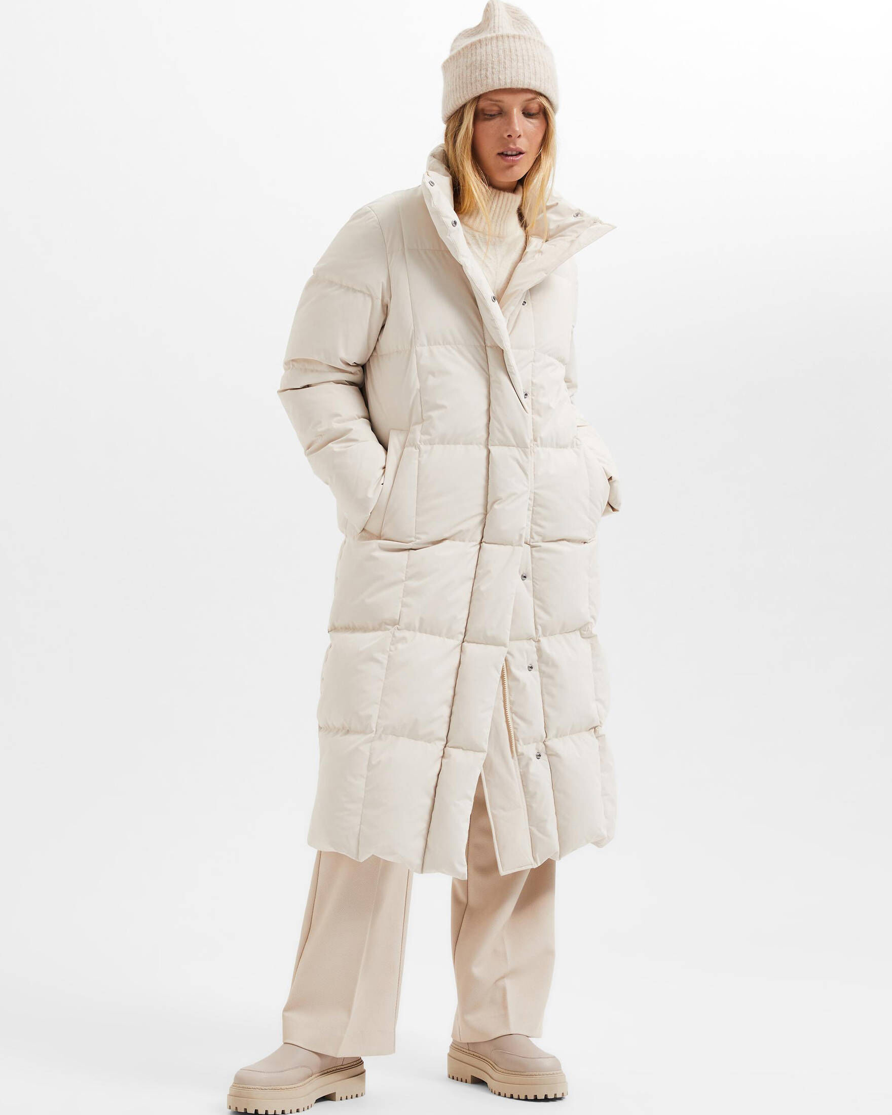 Selected Femme| Damen Steppmantel mit Kapuze SLFNITA REDOWN COAT B NOOS