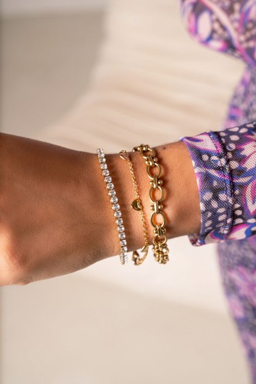 Armband met schakels en bolletjes