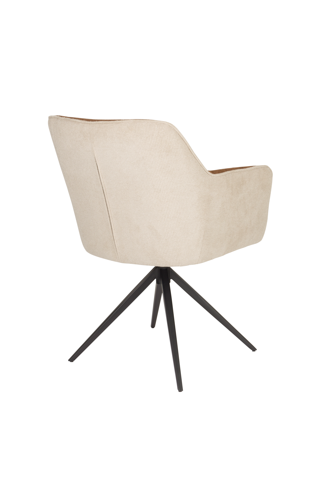 Eetkamerstoel Daley beige/bruin - set van 2