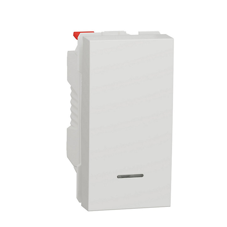Mécanisme poussoir lumineux 1 module Schneider Electric Unica Pro blanc
