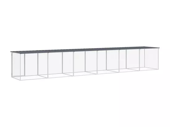 Poulailler avec toit anthracite 603x98x90 cm acier galvanisé