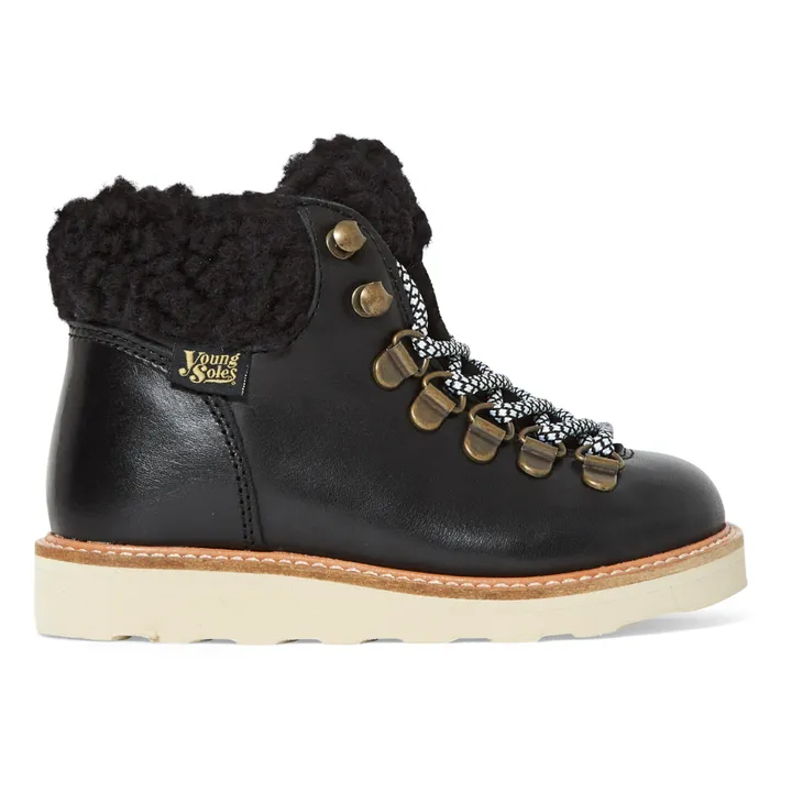 Young Soles Hiking Boots Fourrées Zip Eddie | Noir