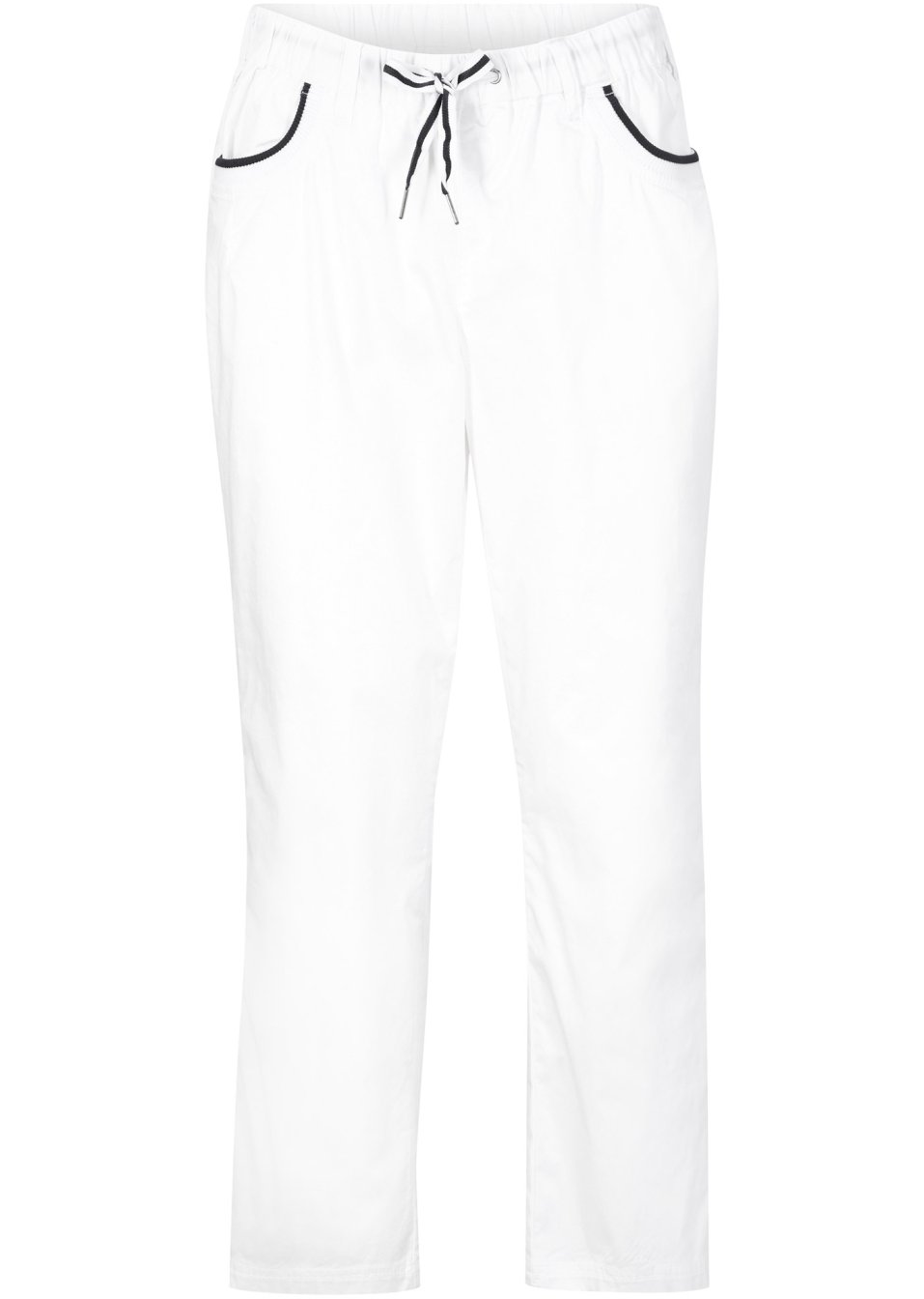 Pantalon paper touch 7/8 en coton avec taille confortable