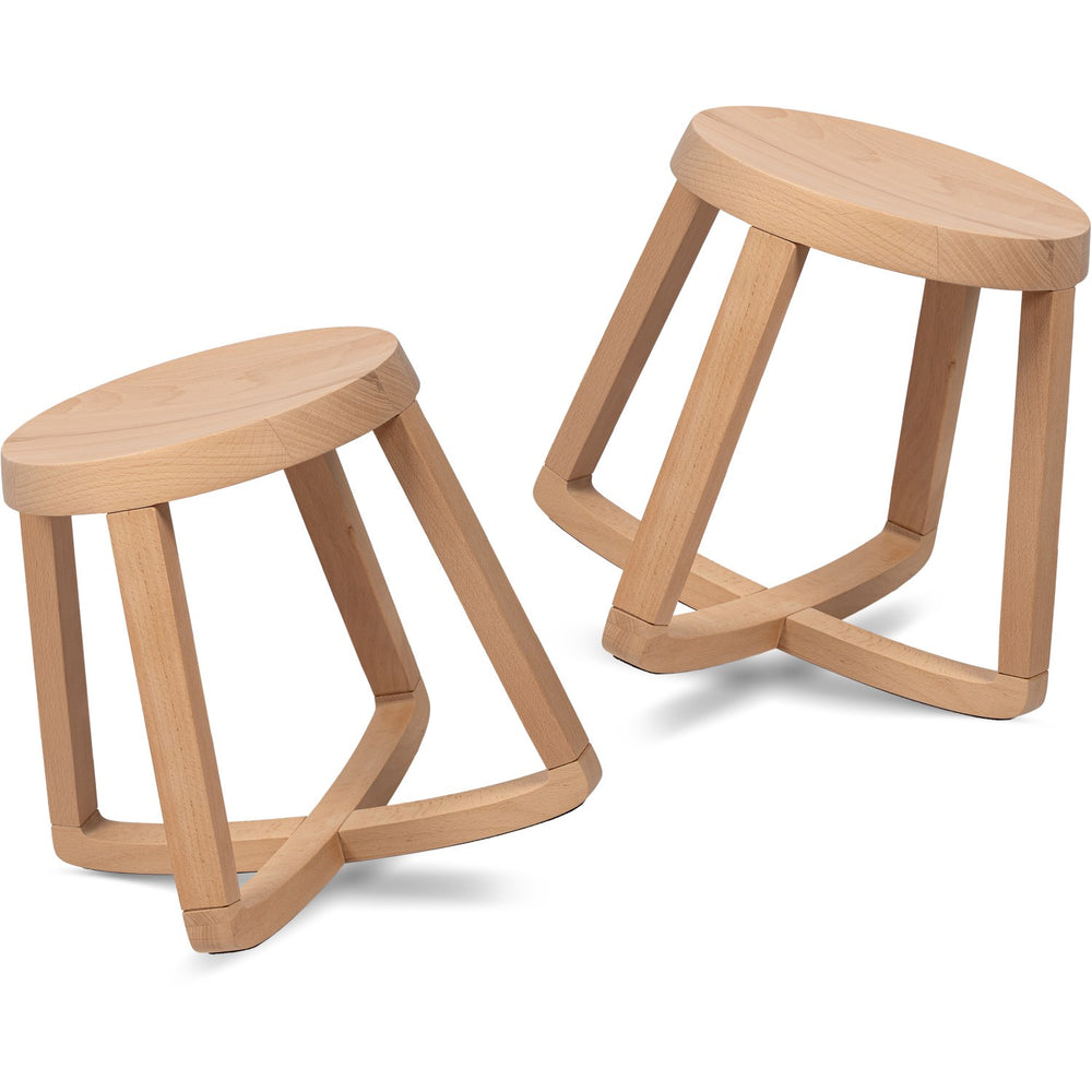 Køb Curve Lab Beech Monarchy Rocking Stool