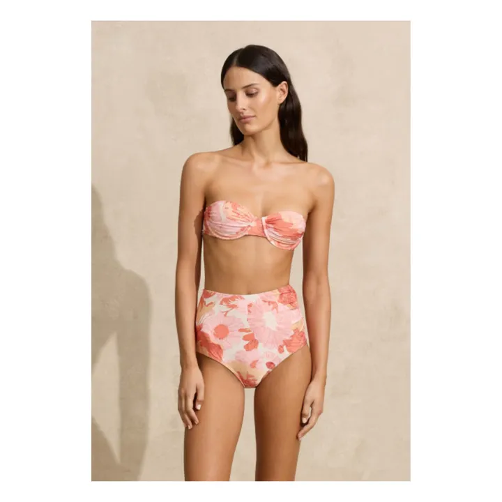 Peony Haut de Maillot Bandeau Ruched | Rose