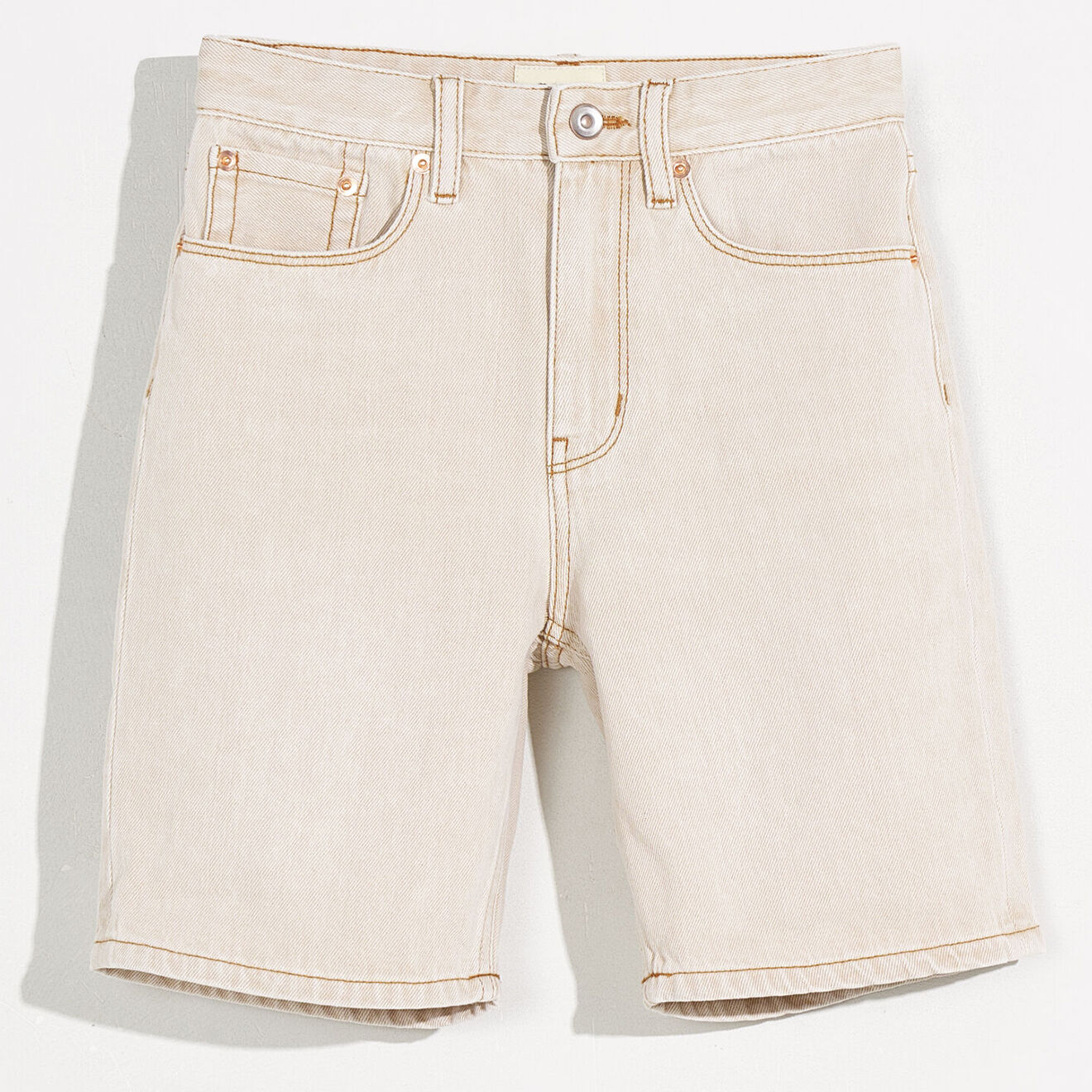 Bellerose Short en jean 100% Coton Bio Padro bleach