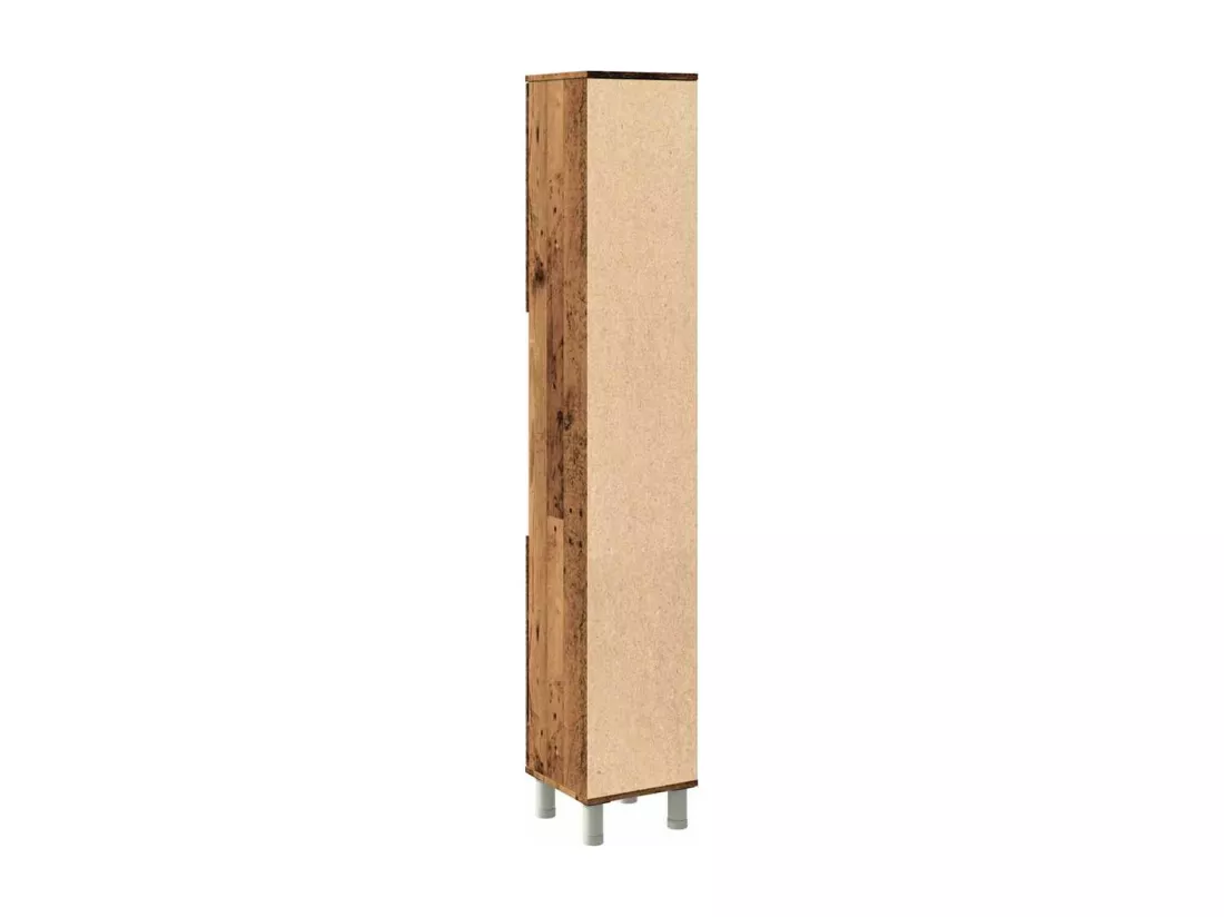 Armoire de salle de bain vieux bois 30x30x179cm bois ingénierie