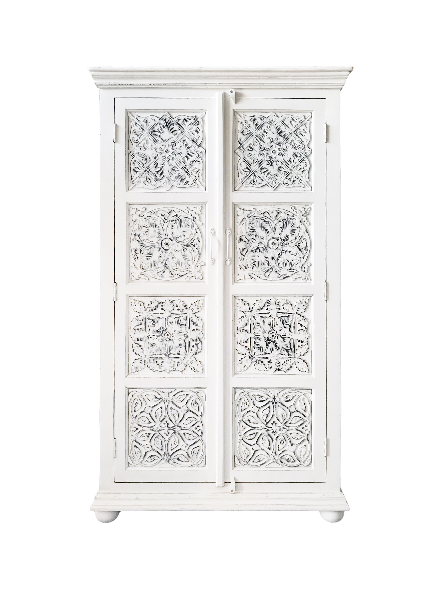 Schrank 'Rajola' mit 2 Türen, antik-weiß, H 167 cm, B 96 cm, T 40 cm von fischer's lagerhaus
