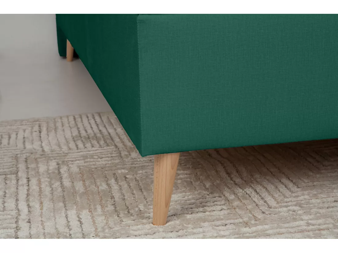 LIT BOXSPRING avec coffres de lit et surmatelas Scarlett 160x200 cm, Fancy 36 (Vert)