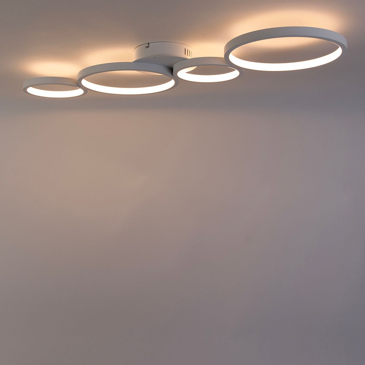 Plafondlamp wit incl. LED 3 staps dimbaar 4-lichts - Lupolo
